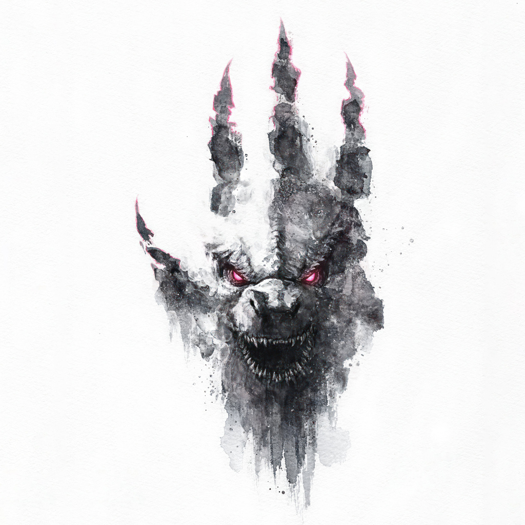 Минималистичный постер нового фильма Годзилла и Конг: Новая империя, 2024