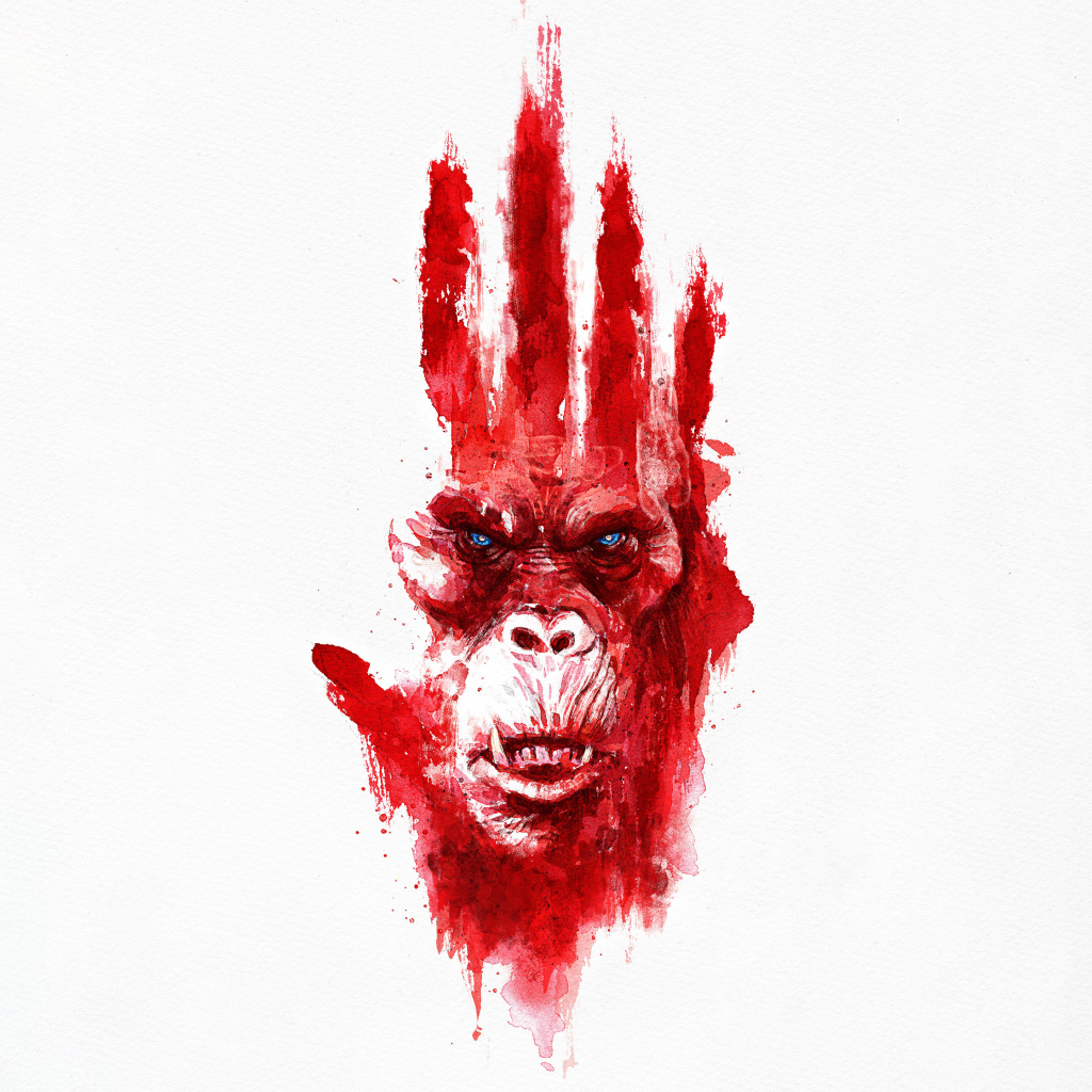 Постер на белом фоне нового фильма Годзилла и Конг: Новая империя, 2024