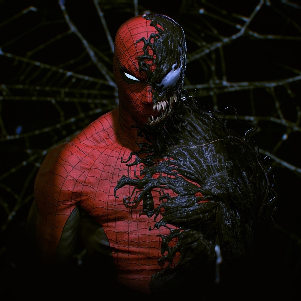 Человек паук и Веном в одном лице