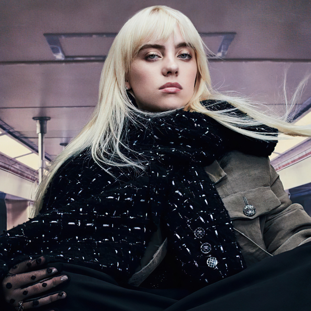 Певица Билли Айлиш в вагоне метро