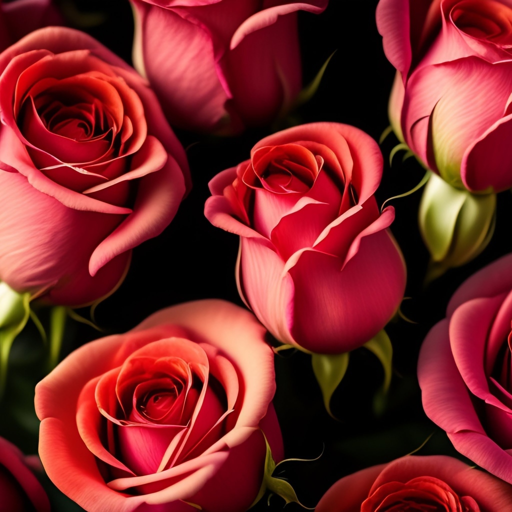 Большие английские розы крупным планом