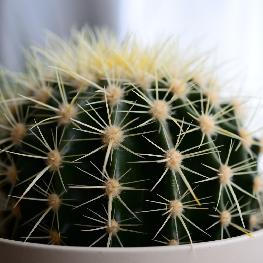 Большие иголки колючего кактуса
