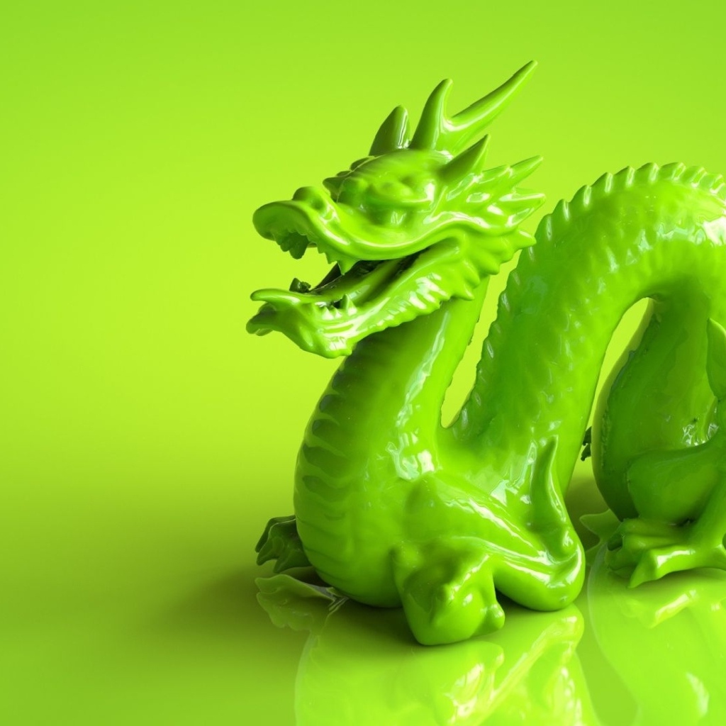 Статуэтка зеленого дракона символ 2024 года