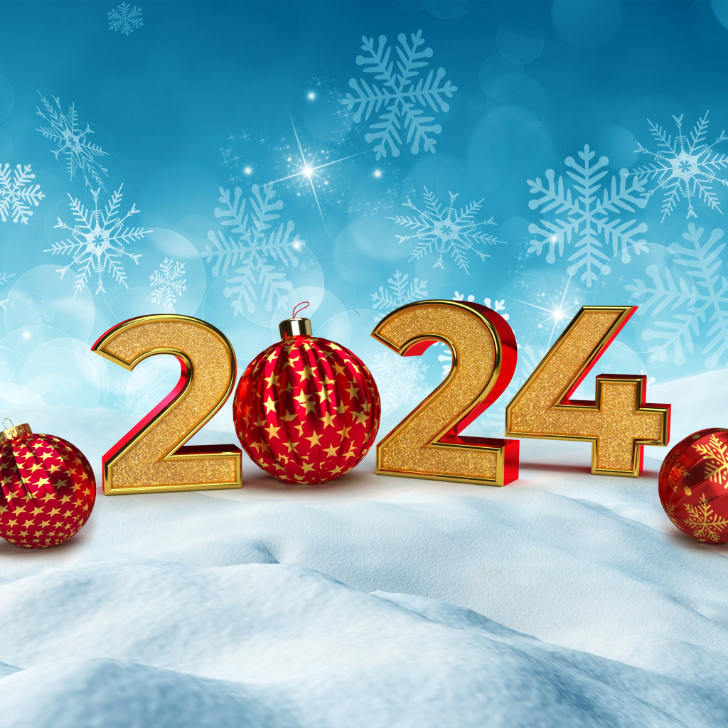 Новогодняя открытка на 2024 год