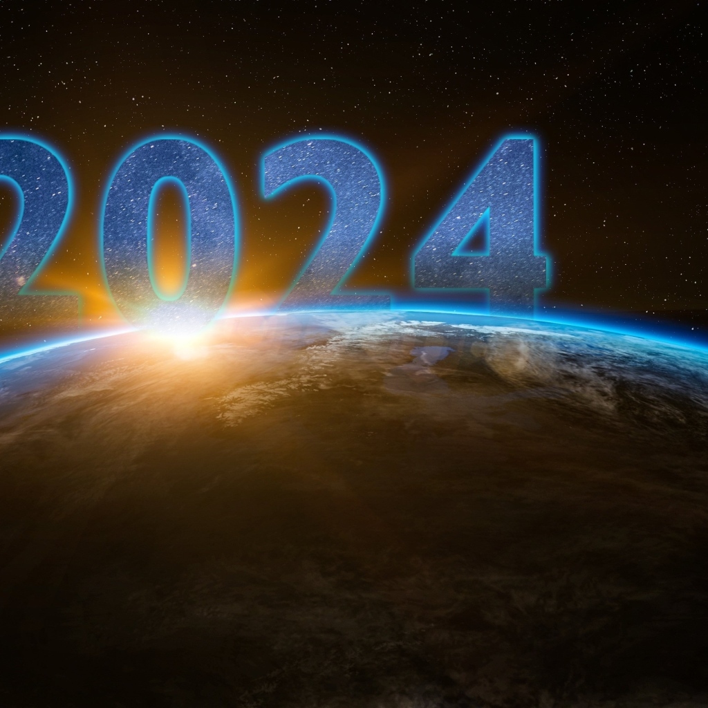 Планета земля готовится к новому году 2024