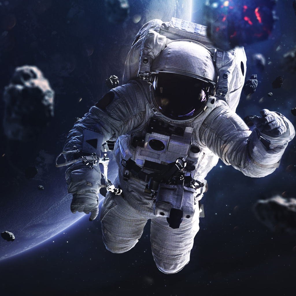 Астронавт попал в метеоритный дождь