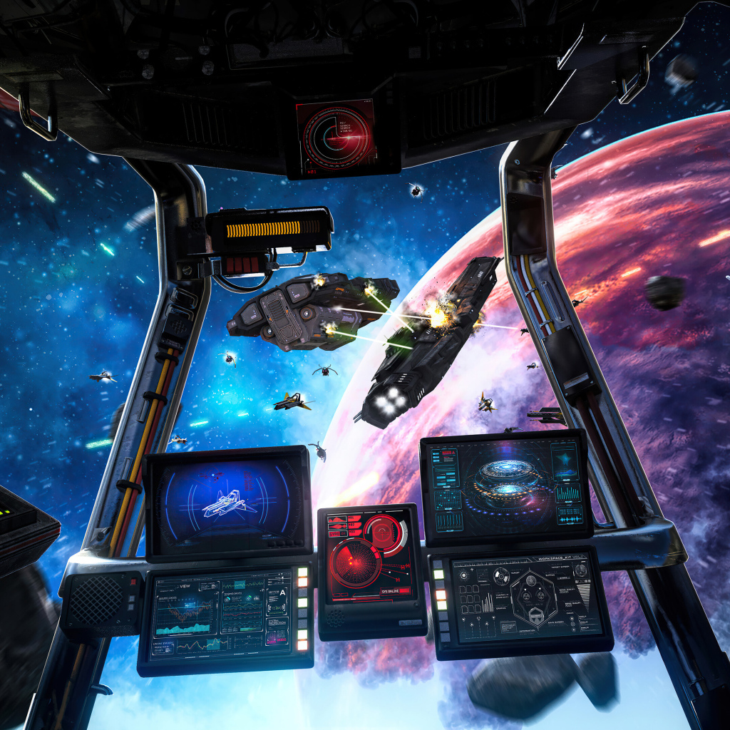 Вид из кабины космического корабля