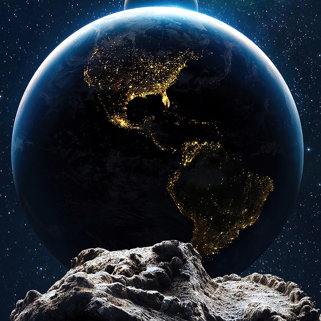 Большой астероид летит в сторону планеты земля