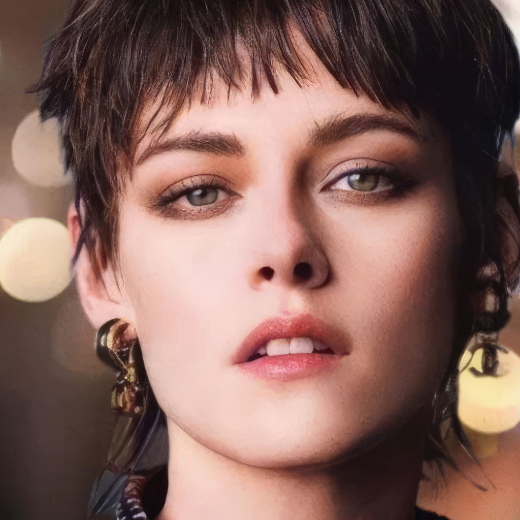 Американская актриса Кристен Стюарт с короткой стрижкой