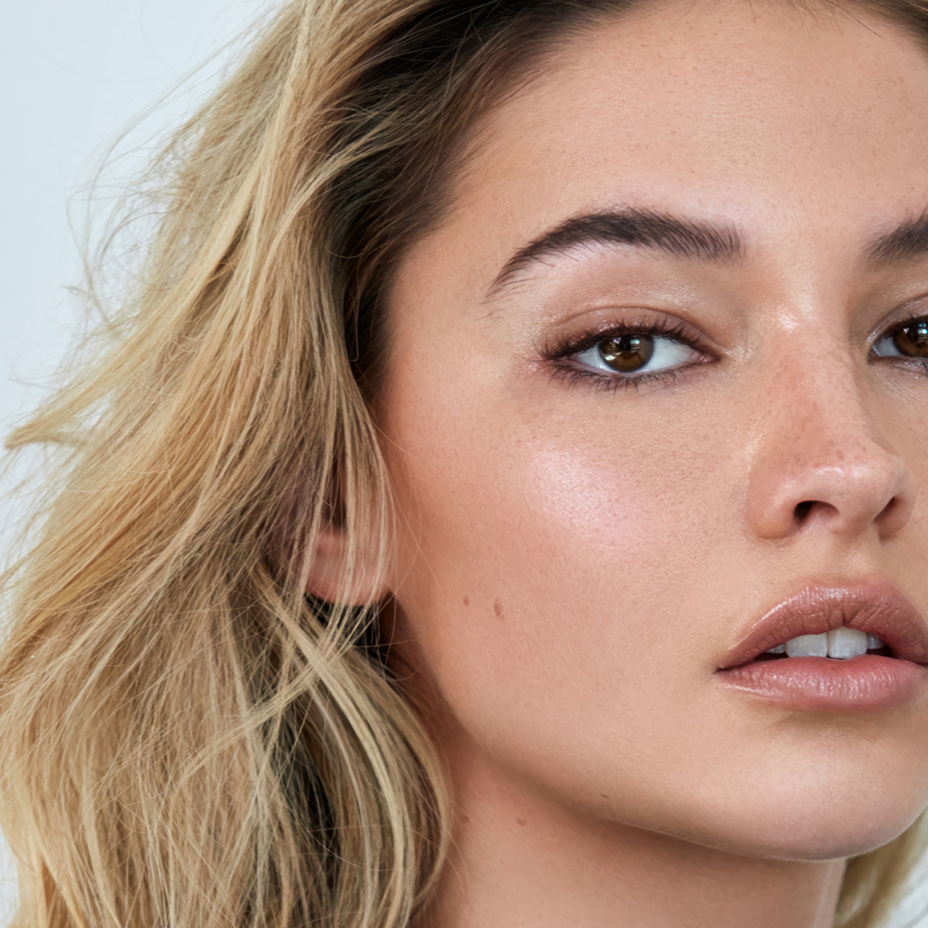 Лицо американской актрисы Мэдлин Клайн