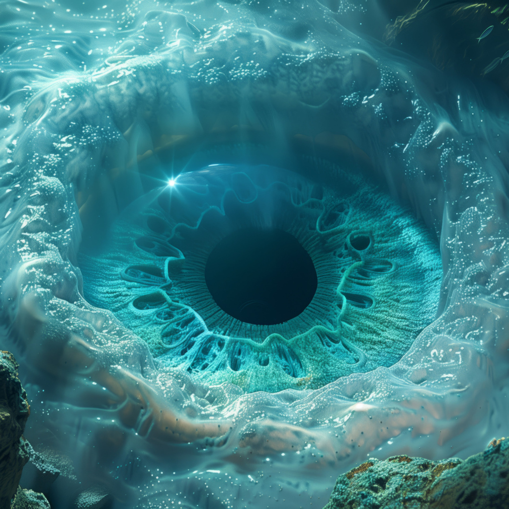 Абстрактный глаз под водой