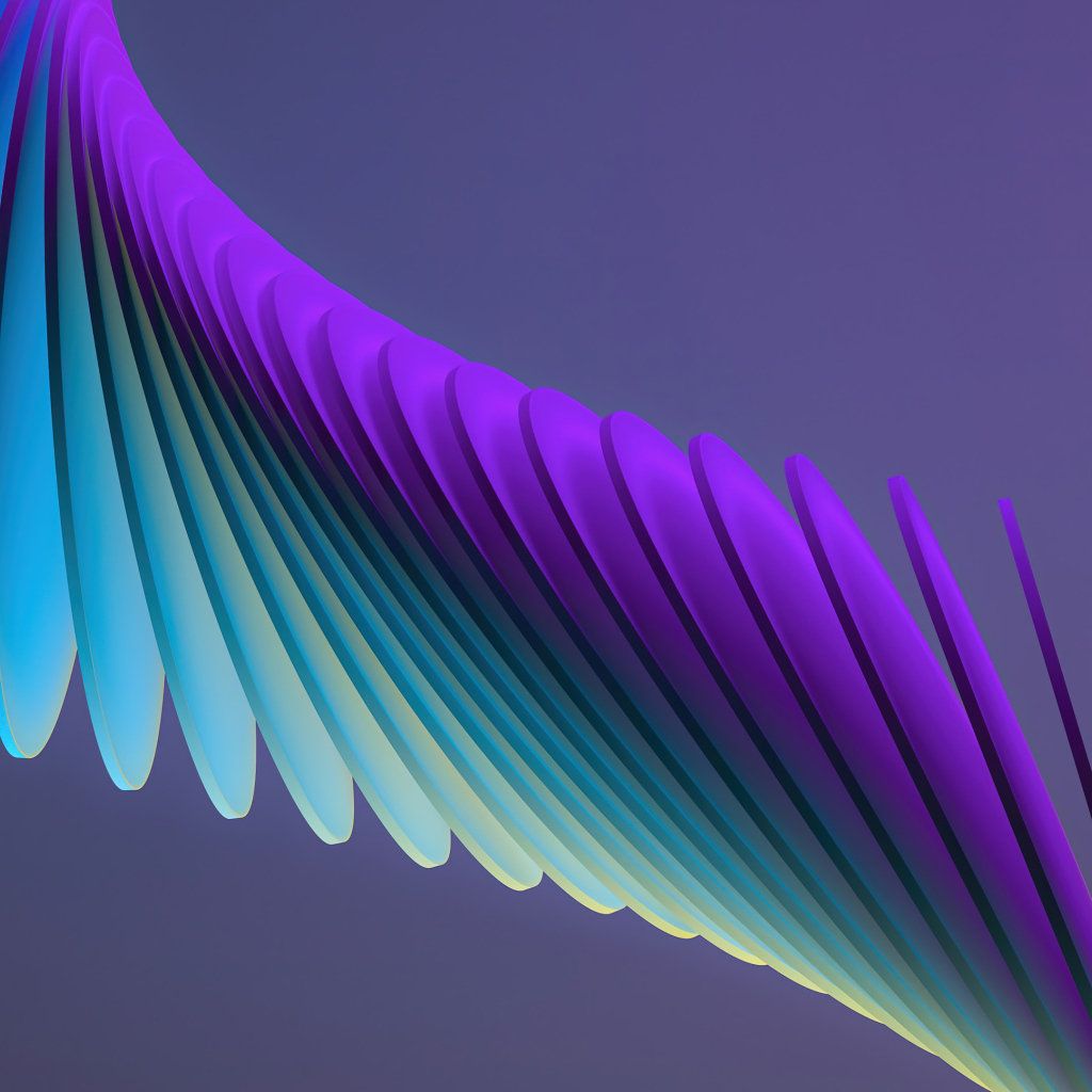 Голубая волнистая 3д спираль 