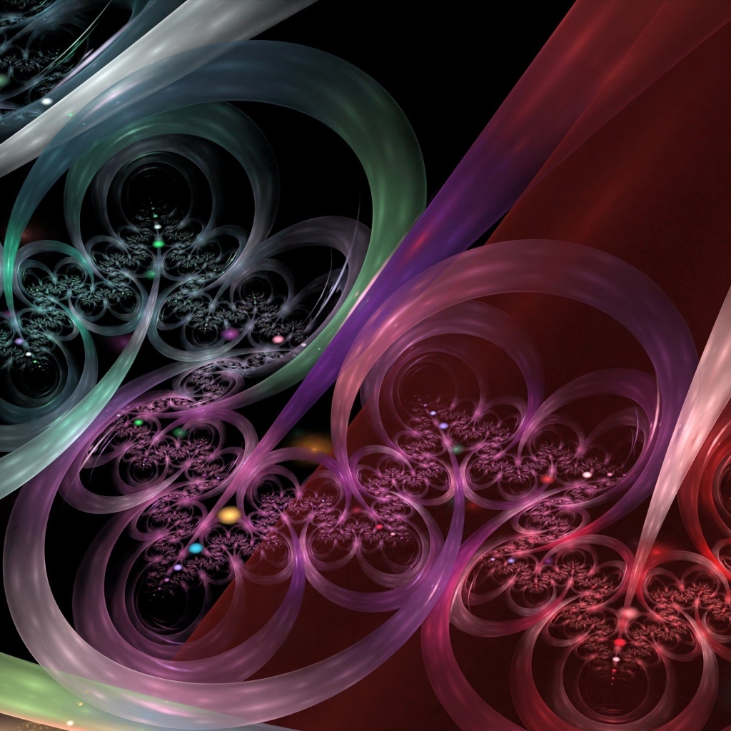 Извилистые разноцветные абстрактные фигуры