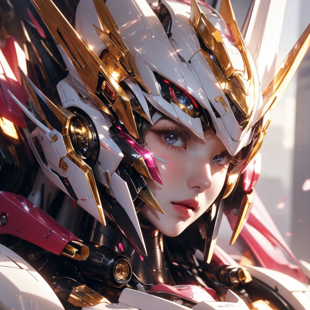 Аниме девушка в костюме робота