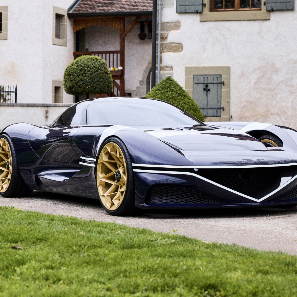 Черный автомобиль Genesis X Gran Berlinetta Tribute 2024  года