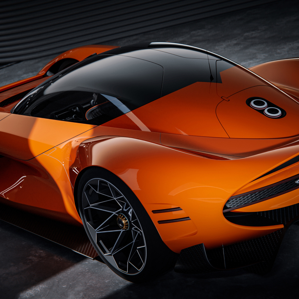 Быстрый автомобиль Genesis X Gran Berlinetta вид сзади