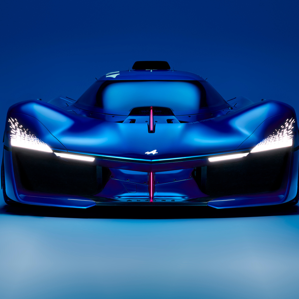 Вид спереди на автомобиль Alpine Alpenglow Hy4 2024 года