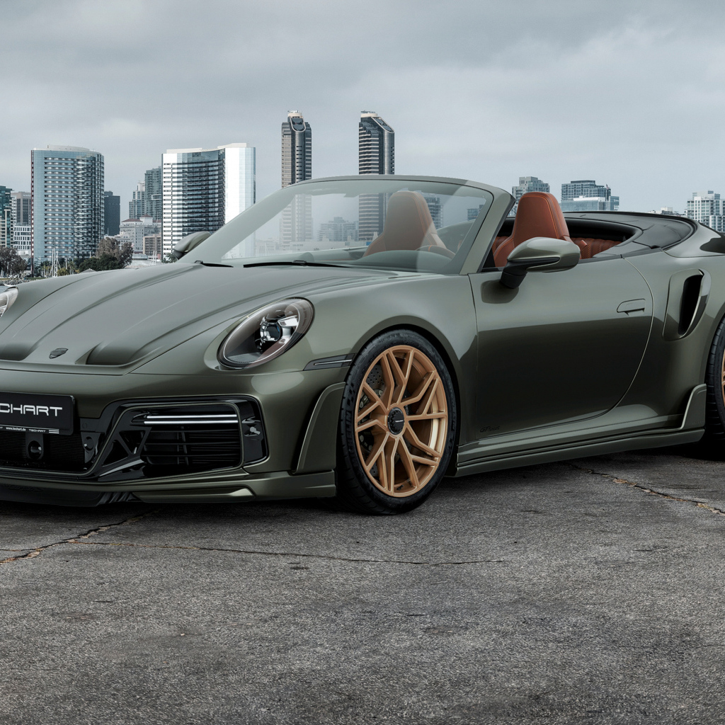 Вид спереди на автомобиль TechArt GTsport Cabrio 2024 года