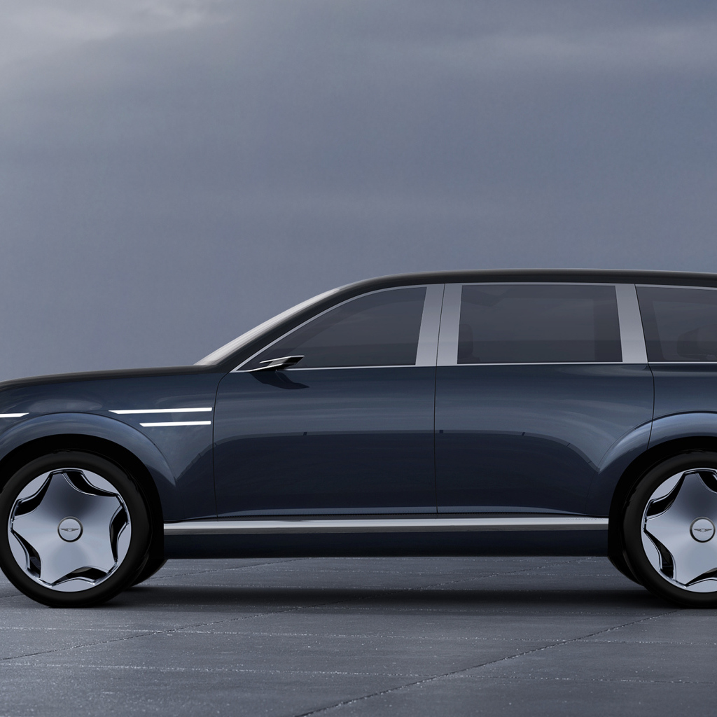 Вид сбоку на автомобиль Genesis Neolun Concept 2024 года