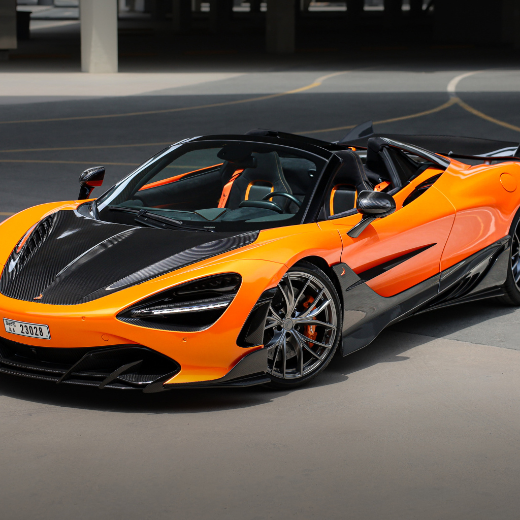 Оранжевый автомобиль TopCar McLaren 720S Spider Fury