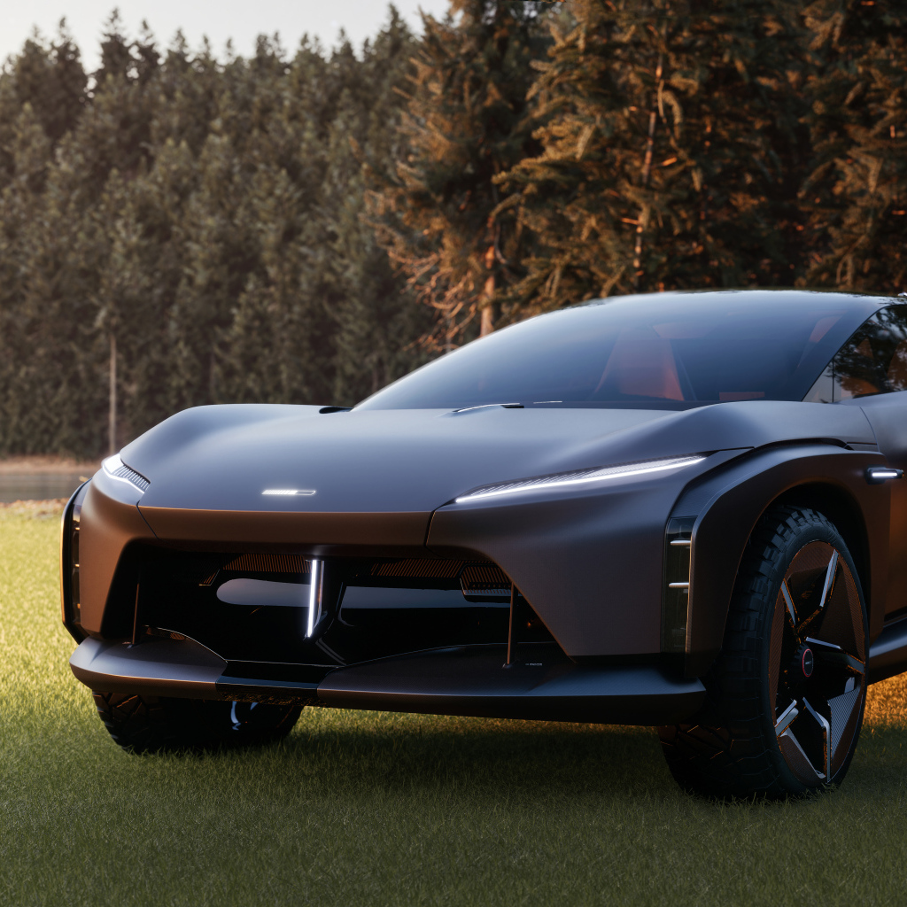 Черный автомобиль  Italdesign Quintessenza 2024