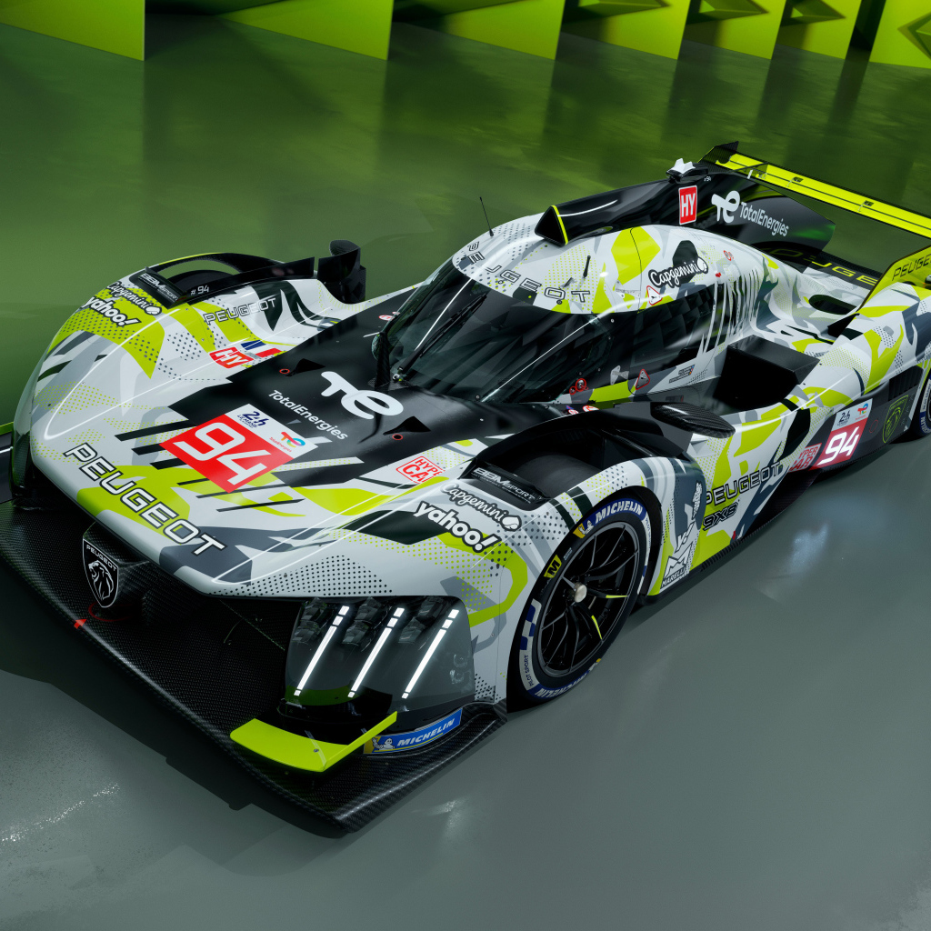 Дорогой гоночный автомобиль Peugeot 9X8 2024 года
