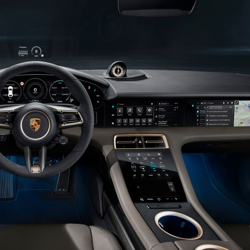 Салон автомобиля Porsche Taycan