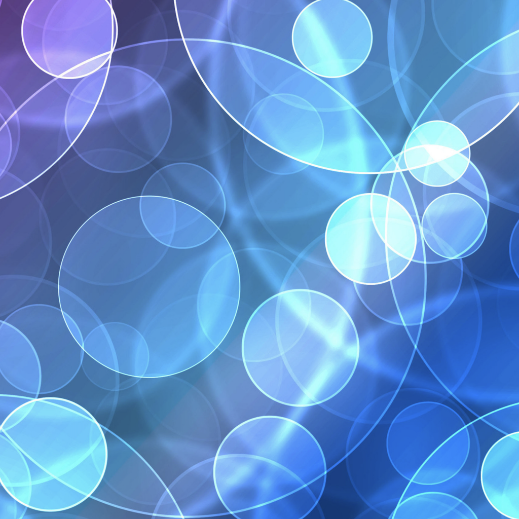 Красивый голубой фон с яркими круглыми бликами