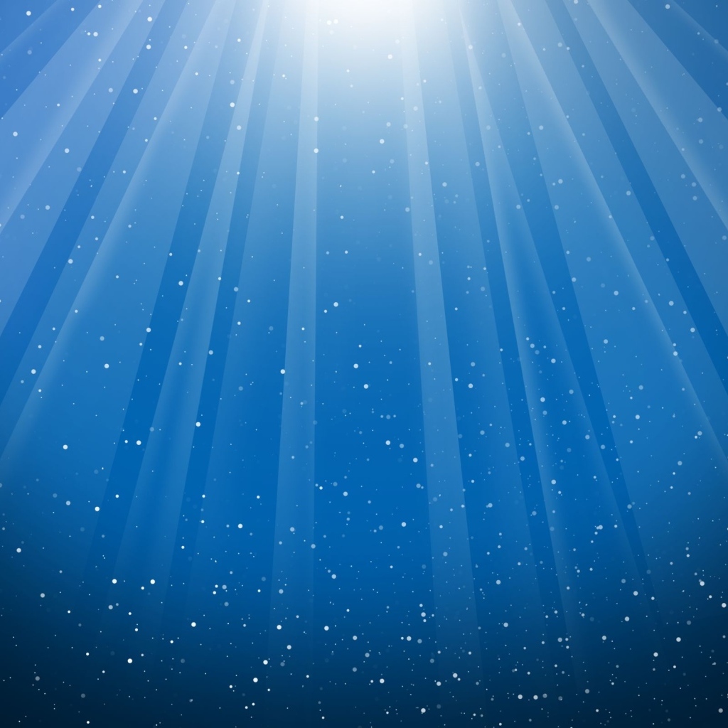 Синий фон с яркими лучами и белыми точками