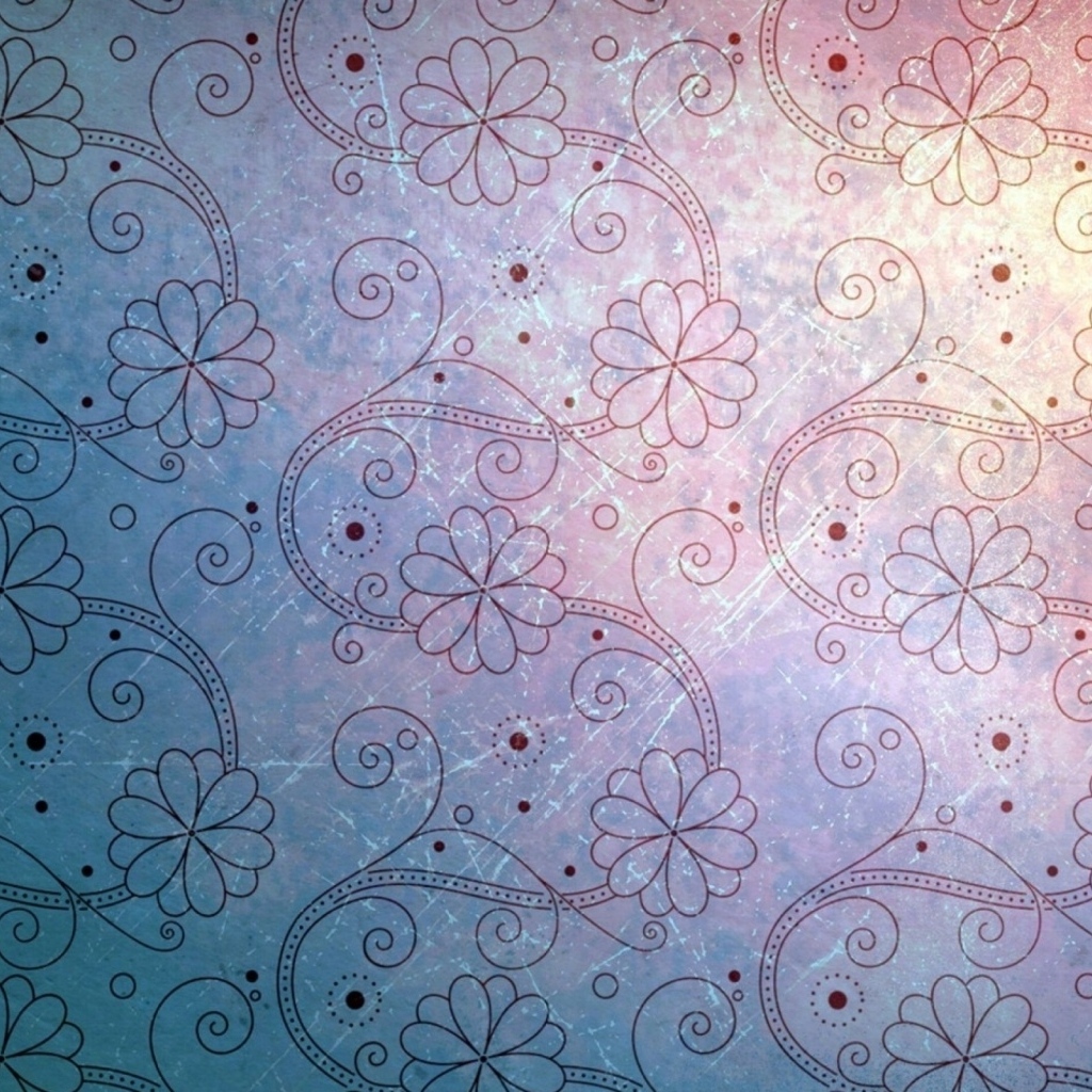 Серый фон с цветочными узорами