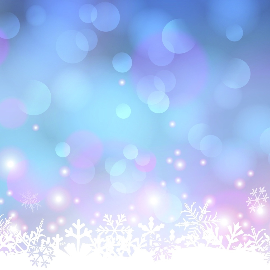 Снежинки на фиолетовом фоне для открытки