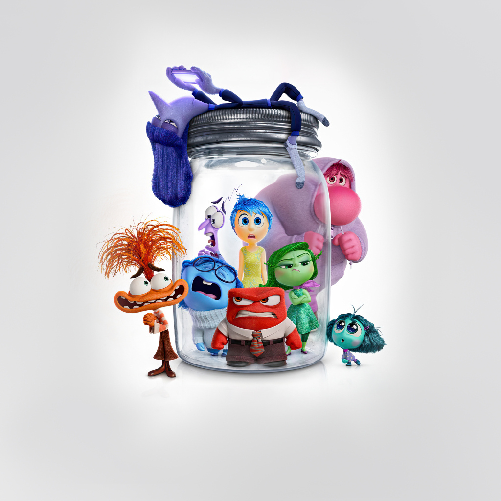 Персонажи мультфильма Головоломка 2 в банке