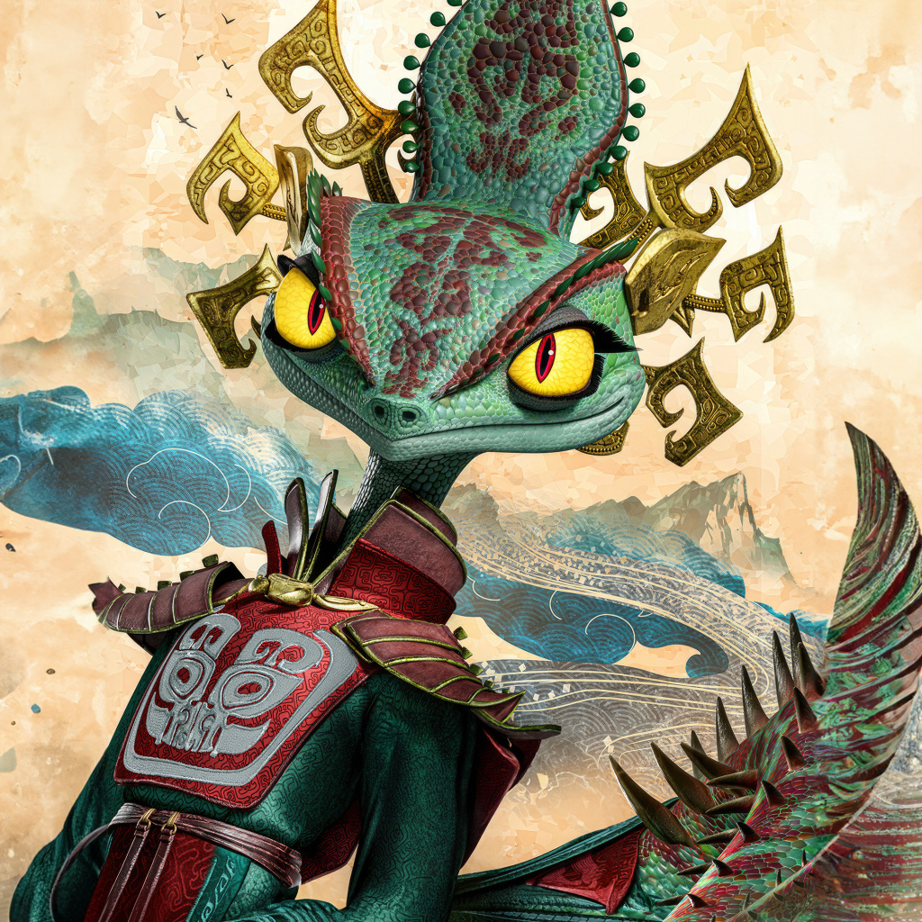 Хамелеонша персонаж нового мультфильма Кунг-фу панда 4