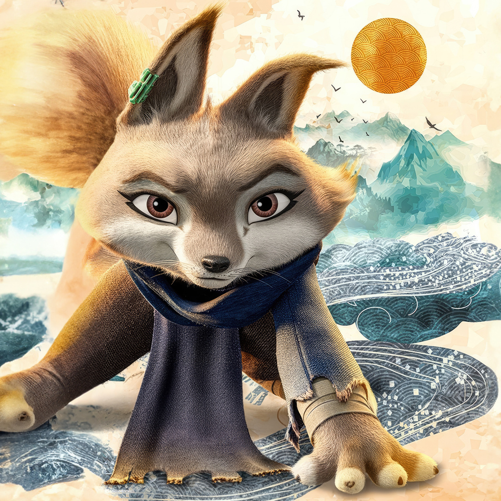 Персонаж Чжень мультфильм Кунг-фу панда 4