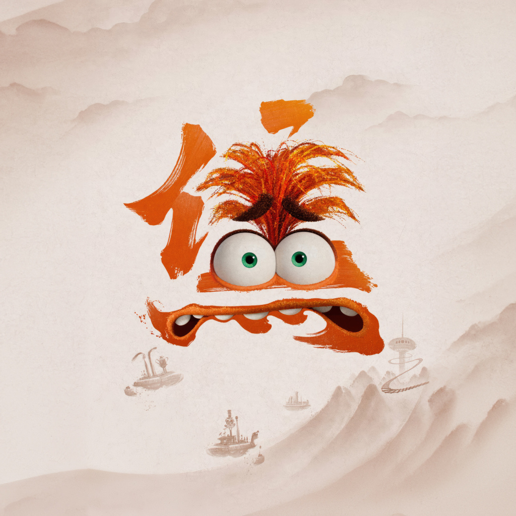 Символ персонажа Тревожность в мультфильме Головоломка 2