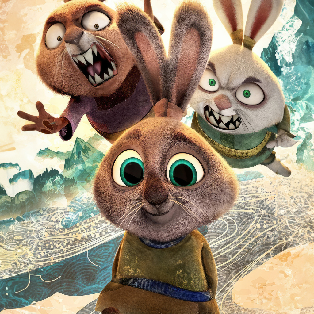Зайцы из нового мультфильма Кунг-фу панда 4
