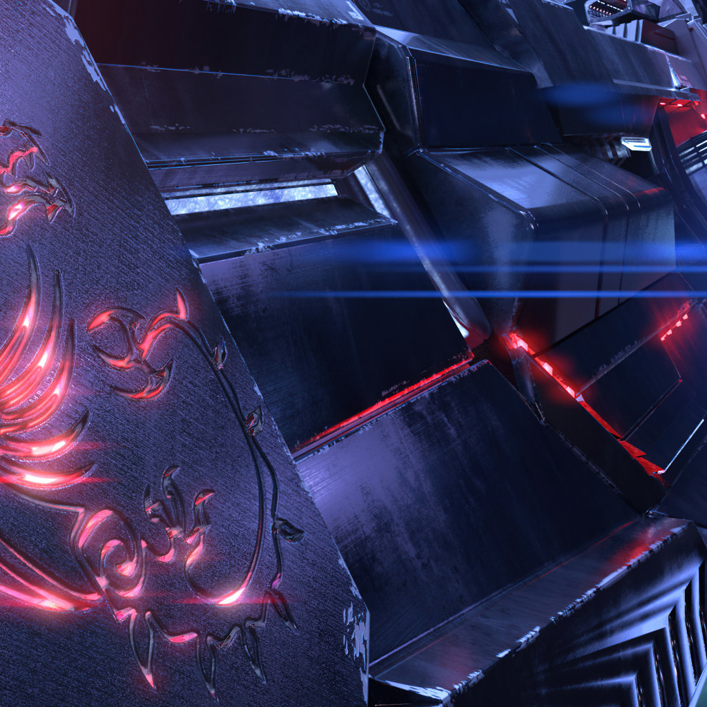 Яркий светящийся логотип msi