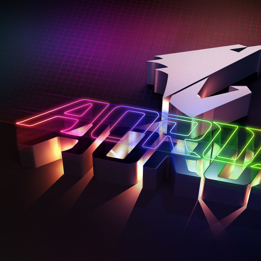 Надпись и логотип компании aorus gigabyte