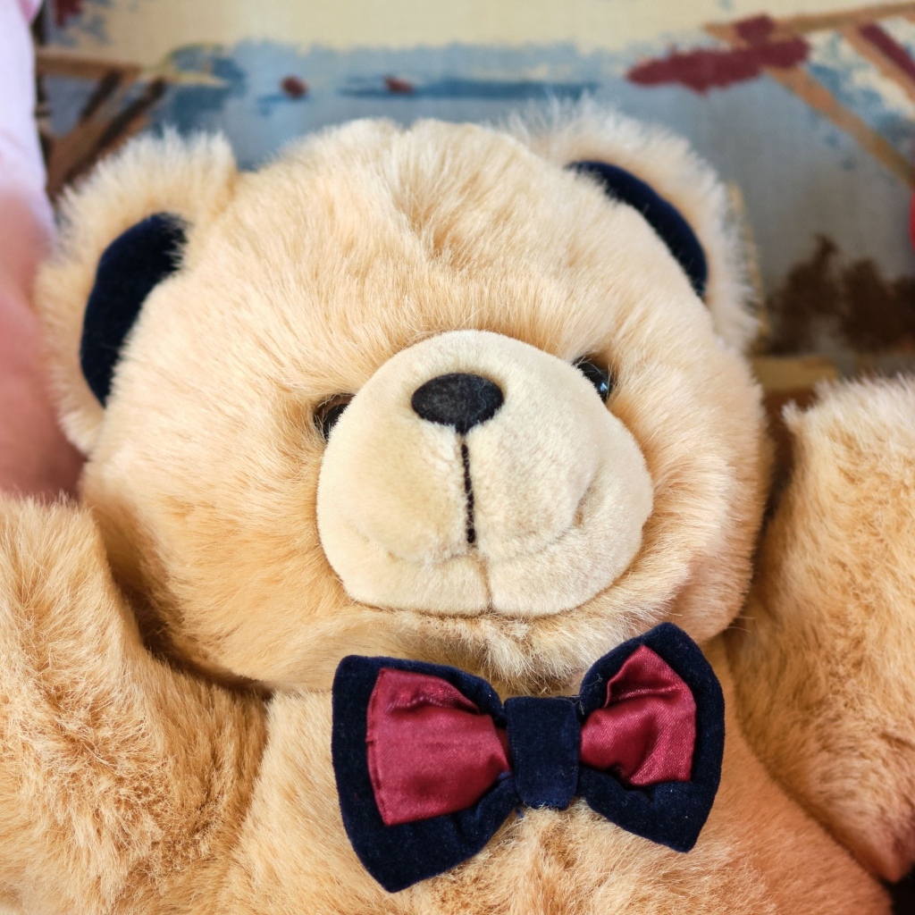 Плюшевый мишка с бабочкой 