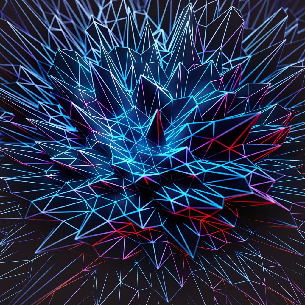 Острые неоновые абстрактные узоры