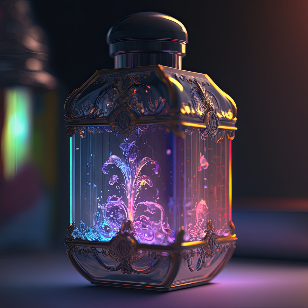 Красивый волшебный фонарь на столе