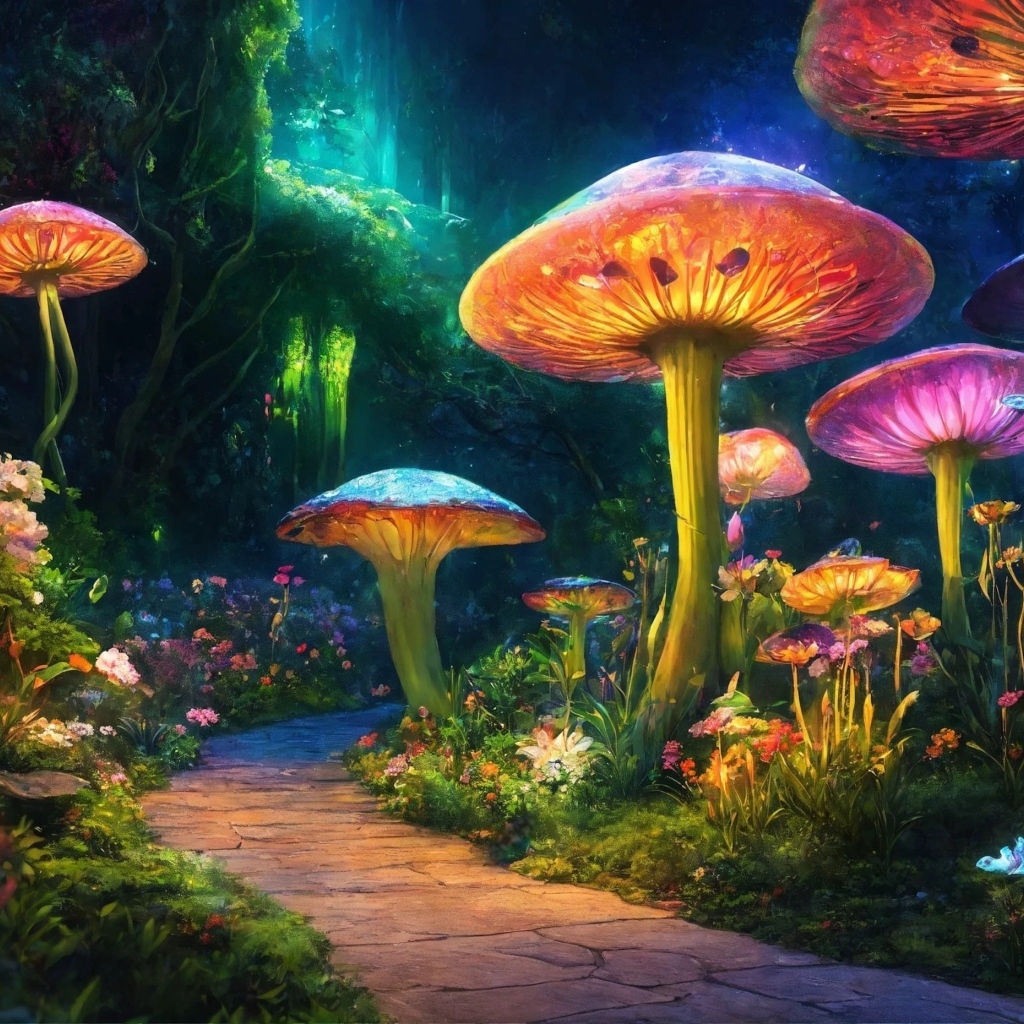 Большие фантастические грибы 