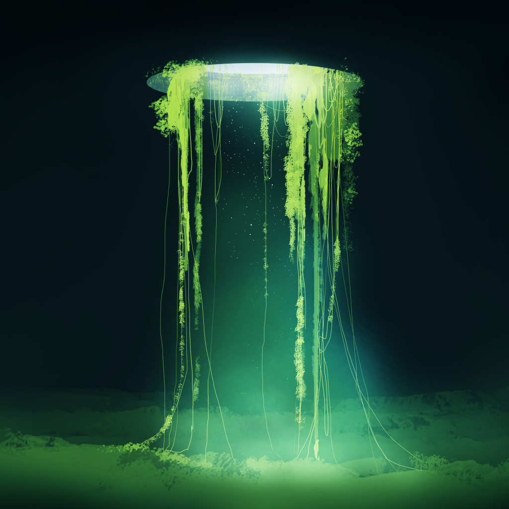 Растения растут из дыры в небе