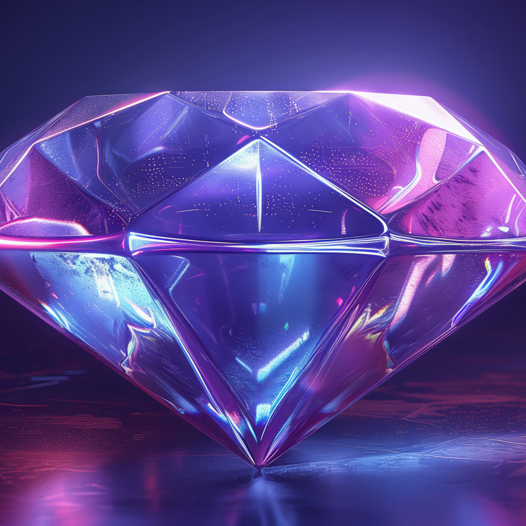 Большой неоновый алмаз 