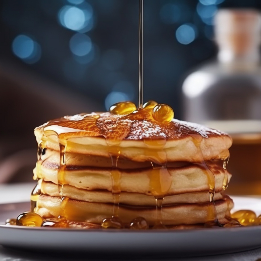 Вкусные оладьи с медом и сахарной пудрой