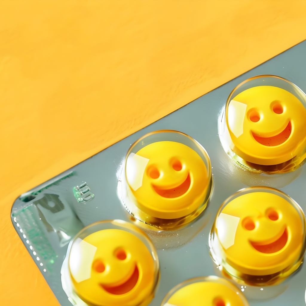 Желтые таблетки смайлы в блистере 