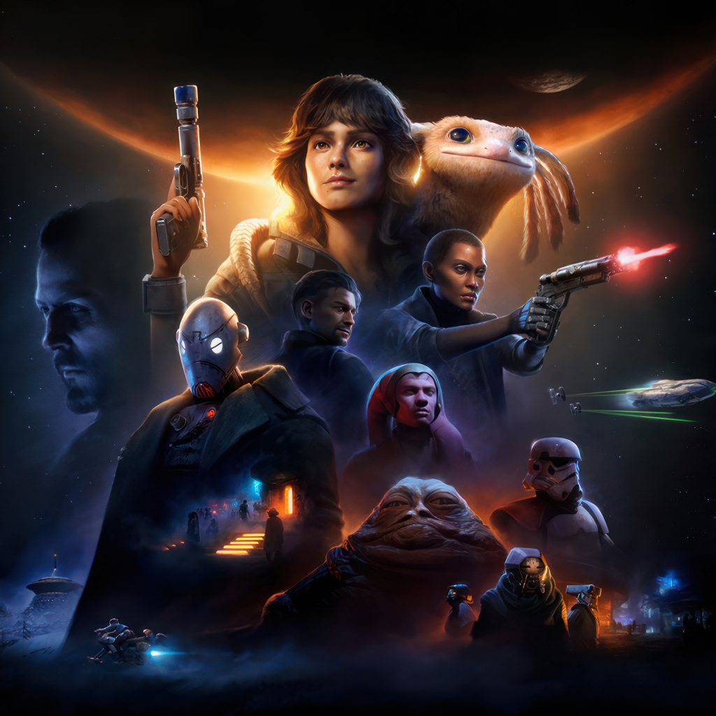 Персонажи новой компьютерной игры Star Wars Outlaws, 2024