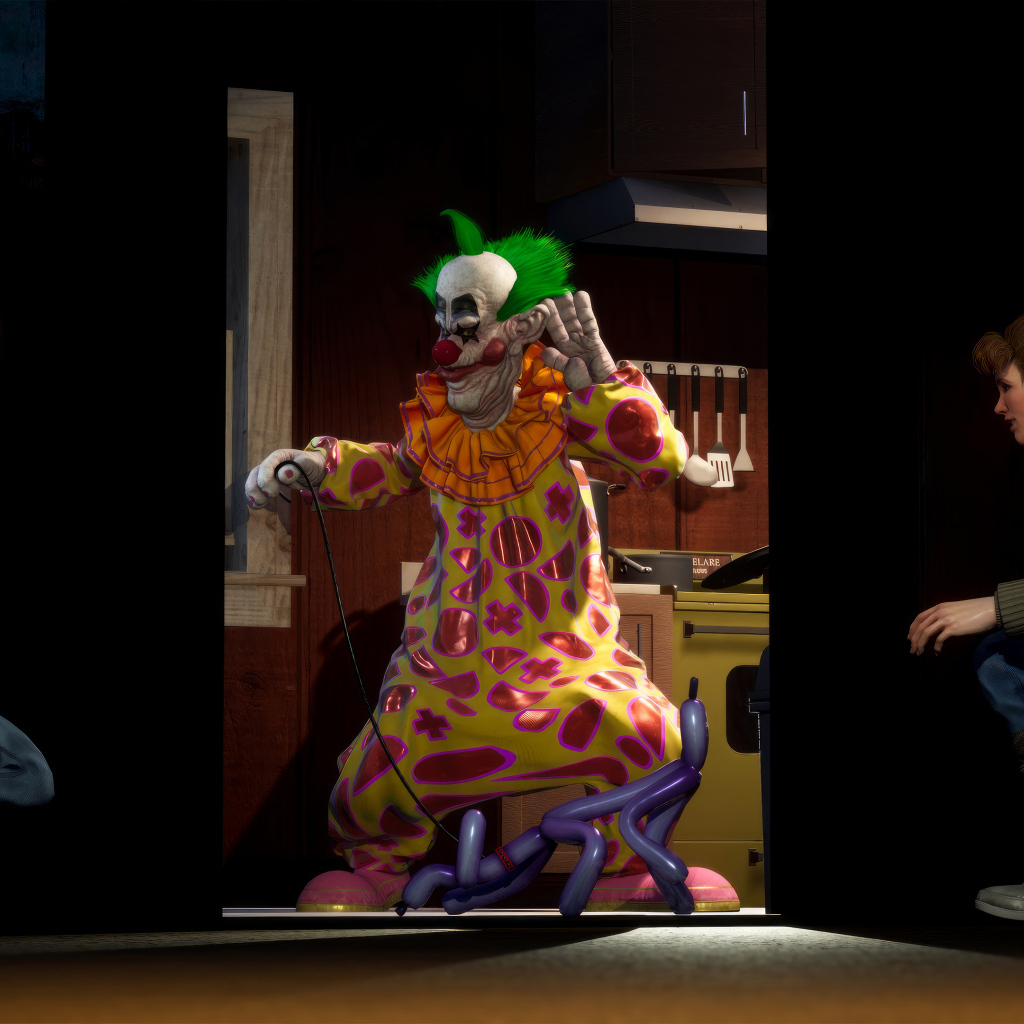 Клоун из видео игры Killer Klowns from Outer Space: The Game, 2024
