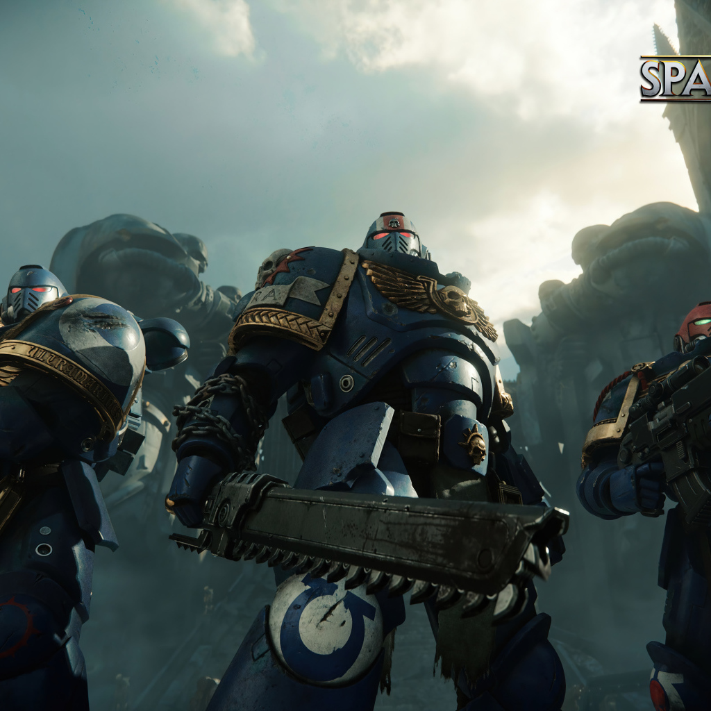 Солдаты из компьютерной игры Warhammer 40,000: Space Marine 2
