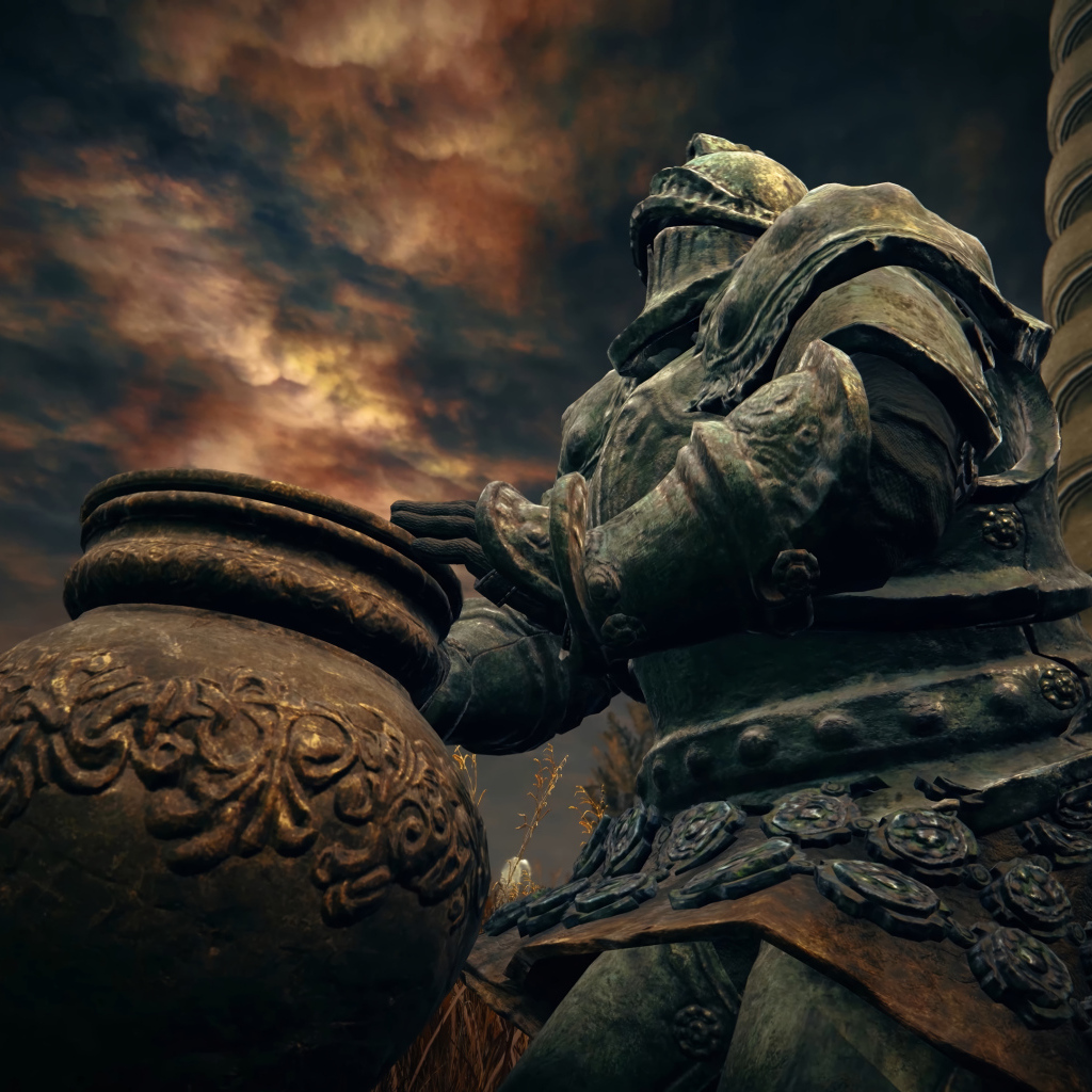 Каменный воин в компьютерной игре Elden Ring: Shadow of the Erdtree, 2024